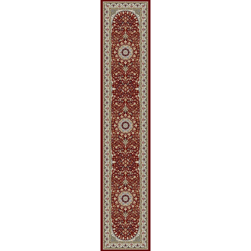 Dynamic Rugs 57119-1414 Ancient Garden 2.2 Ft. X 11 Ft. Finished Runner Rug in Red/Ivory